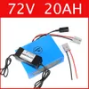 72 V 20AH lityum pil süper güç elektrikli bisiklet pil 84 v lityum iyon pil + şarj + BMS, Ücretsiz gümrük vergisi