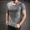 Dubg Großhandel-jamickiki Sommer T-shirts Herren Marke Kleidung Oansatz Kurzarm Dekorative Löcher Zipper T Shirt Männer Tees Tops homme