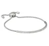 Verstellbare Armbandmanschetten, Kristall-Charm-Armreif, Schmuck, Bella Half Bar, CZ-Gepflastert, splittervergoldet, Kettenarmbänder, Damenschmuck