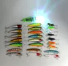 Przynęty 25pcs/Set Nowe mieszanki Przynęty z zestawem Minnow Popper Wobbler Hard Swimbait Isca sztuczna przynęta Łowoty lekkie sprzęt wędkarski