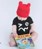 12485 Ny vårhöst spädbarn baby beanies barn tecknad katt mjölk bokstäver stickade hatt barn flickor pojkar baby varma mössor