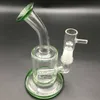 Design mini bong petrolifera in vetro Bongs cenere catcher narghilè in linea percolatore percolatore tubo acqua 14mm giunto