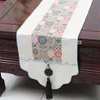 High End Jade Patchwork Luxury Table Runner Rustik Lyxig Matbord Skyddskuddar Tjockad Silk Brocade Tea Table Cloth 200x33 cm