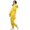 Costume de fête d'Halloween mignon beau canard jaune Onesie pyjama Costume unisexe adulte une pièce vêtements de nuit Onesie hauts fête dessin animé 219a