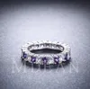 2017 New Arrival Hurtownie Choucong Kobiety Biżuteria 925 Sterling Silver Amethyst CZ Diament Party Classic Lady's Band Ring Prezent