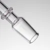 90 Degree Straight Connector Quartz Banger Style Domeless Nail with Clear Male and Female joint for glass bongs dab oil rigs