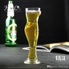 Różny rozmiar bezłowiowy Sodalime Glass Woman Shape Beer Steins