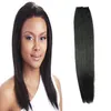 Extensiones de cabello humano con cinta adhesiva #1, extensiones de cinta brasileñas virgen recta de color negro azabache, 40 Uds., extensiones de cabello adhesivas con trama de piel