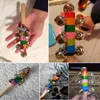 1 pezzo di bastone di legno 10 Jingle Bells Arcobaleno stretta di mano Campana sonagli Giocattolo educativo per bambini per bambini