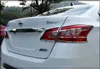 Haute qualité ABS chrome 4pcs voiture décoration feu arrière garniture, couvercle de décoration de la lampe arrière pour Nissan SYLPHY / sentra 2016-2018
