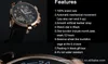 Luxo Jaragar Rose Ouro Multifuncional Tourbillon Automático Mecânico Homem Relógio de pulso de couro Data 24HR relógios automáticos