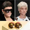 Exagéré grand rond exquis mode haute finition polie boucles d'oreilles bouton pour femmes hommes charme Punk Hip Hop bijoux goutte d'oreille boucle d'oreille