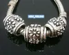 100 unids mezclado perlas de plata del Tíbet para la fabricación de joyas de aleación suelta encantos de metal diy granos del agujero para la pulsera europea al por mayor a granel precio bajo