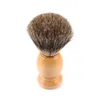 Brosse de rasage de cheveux de coiffure professionnelle Broise de rasage à poignée en bois naturel Brosse de rasage des cheveux pour hommes Gift Barber Tool Mens Fa8598636