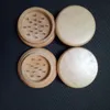 Molinillo de madera con mango para hierbas y especias, accesorios para fumar, trituradora de tabaco, 53mm, 2 piezas, máquina de herramientas Abrader8071735