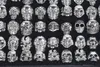 Oversize gótico caveira esculpida motociclista estilos mistos lotes 50 pcs anéis anti-prata masculinos retro nova jóias