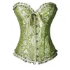 Frill Jacquard Brocade Corset wholesale Plus Size Lace up women Ribbon Floral Embroideryオーバーバストセクシーダンスブライダルコルスビスチャー最高品質