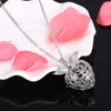 Hjärta jordgubbe ljud pärla bur lockets hängsmycke halsband öppnar flytande ljud pärla lockets halsband för gravid kvinna smycken