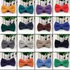 2016 Hot Dubbelstickad Bowtie 24 Solid Färg Bowknot Justerbara Bowties För Fars Dag Slips Julklapp Gratis TNT FedEx UPS