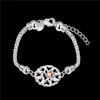 Hot sale gift 925 silver Hollow Heart Bracelet group DFMCH384,Brand new sterling silver plated Chain link gemstone bracelets high grade