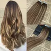 Wholesale -Tape in human hair 16-26inch mix color 4/27 40pcs/lot 100g/pack straight skin weft hair extension ELIBESS