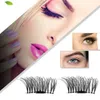 Magnetic Eye Lashes 3D Mink 1 pcs = 4 par Natural Eye Lashes Reutilizáveis ​​Falso Ímã Cílios Falsos Cílios com caixa de presente Frete Grátis