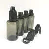 Bouteilles de stockage Bocaux en gros - 5 ml 10 ml 15 ml 30 ml en plastique pressé inviolable noir compte-gouttes en PET avec bouchon inviolable à l'épreuve des enfants 0C1