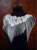 Luxury Crystal Beadings Smycken Bröllop Bridal Wraps 2020 Skräddarsydda Blomma Lace Appliques Pärlor Bröllop Sjaljacka Bolero Jackor Billiga