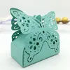 Type_2 100 sztuk Laser Cut Hollow Butterfly Candy Box Chocolates Pudełka na Wesele Baby Shower Favor Prezent