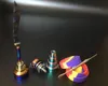 Glas Bong Tool Set Anodiseerde Kleurrijke Titanium Nail Rainbow Carb Cap Dabber Slicone Jar voor glazen waterleidingen