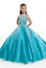 Little Girls Pageant Dresses For Teens Princess Rachel Allan Jewel Crystal Beading White Coral Kids Flower Birthday Gowns HY00731