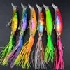 6 Color 14cm 40g Fishing Baits Squid Lure 3D eyes with Beard Fishing lures Hook high quality9855701