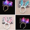 LED Light Luminous Sequin Rabbit Ears Flashing Bunny Ears Headdress Head Hair Band Hoop Toy Kid Birthday Party Supplies ZA4599