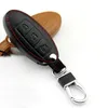 Couro genuíno Car Keychain Key Case Cover para 2014 Nissan Tiida Qashqai X-Trail Livina ensolarado Sylphy Teana Car Acessórios Key