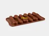 100 pçs / lote transporte rápido 6 colheres forma de moldes de chocolate silicone diy decoração do bolo moldes geléia de gelo molde de cozimento molde do bolo