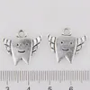 Alloy Tooth Fairy Teeth Handmade Charms Pendant For Jewelry Making Bracelet Necklace DIY Accessories 18x19mm Antique Silver 200Pcs