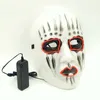 LED Maschere di Halloween EL Wire Glowing Mask Masquerade Festa di compleanno Carnevale Cosplay Maschere a pieno facciale Costumi di Halloween Regalo per feste WX9-59