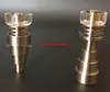 Set di strumenti per bong in vetro 6 in 1 Chiodo in titanio con chiodo in titanio Cappuccio in carb 10mm 14mm 18mm regolabile Domeless GR2 Titanium / quarzo ibrido