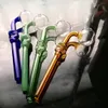 Glasrökande rör tillverkar handblåsta vattenpipa bongs färgglada skelett krökt kruka