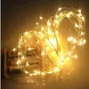 3AA Batterij-aangedreven Led-snaarlicht Koper Zilver Draad Kerstverlichting voor Vakantie Bruiloft Kerstdruppels Lamp1189017