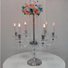 Candelabro de cristal de 7 brazos H60cm, candelabro de cristal para centro de mesa de boda, candelabro de cristal