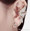 Clip On Earrings Screw Statement Non Perforated Butterfly Crystal Clip Earrings Pierced Ears Cuffing Clip On Earrings