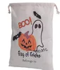 Coton toile Halloween sac enfants faveur bonbons tissu sac cadeau citrouille araignée friandise ou astuce sacs à cordon fête fête Cosplay approvisionnement