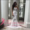 Dramatic White Mermaid Wedding Dresses Heavy Embellishment Bridal Dress Full Lace Applique Backless Illusion Bodice Wedding Gowns 2010