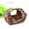 Unique Design Vivid Colors Home Resin Aquarium Fish Tank Decoration Artificial Broken Barrel Cave Ornament Cask free shipping