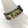 Sn1200 Nya Mäns Natursten Beaded Armband Energi Lava Afrikansk Turkos Sten Healing Yoga Armband Partihandel