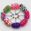 Tongue Ring Mixed Colors Stainless Steel Vibrating Massage Stud Body Piercing Jewelry Barbell with 2 Batteries