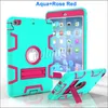 DHL 3 in 1 Shockproof kids Protector Case PC + Silicone Hybrid Robot Protect Screen Protector cover case for ipad mini 1 2 3