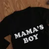 Mikrdoo Moda Bebek Giysileri Siyah Mama'nın Boy Suits Katı T Gömlek şapka Çizgili Pantolon 3 adet Setleri Kıyafetler Pamuk Çocuklar Rahat Giysile ...