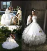 2020 White Gold Satin Ball Gown Quinceanera Dresses With Embroidery Beads Sweet 16 Dresses For 15 Year Prom Gowns QS1006